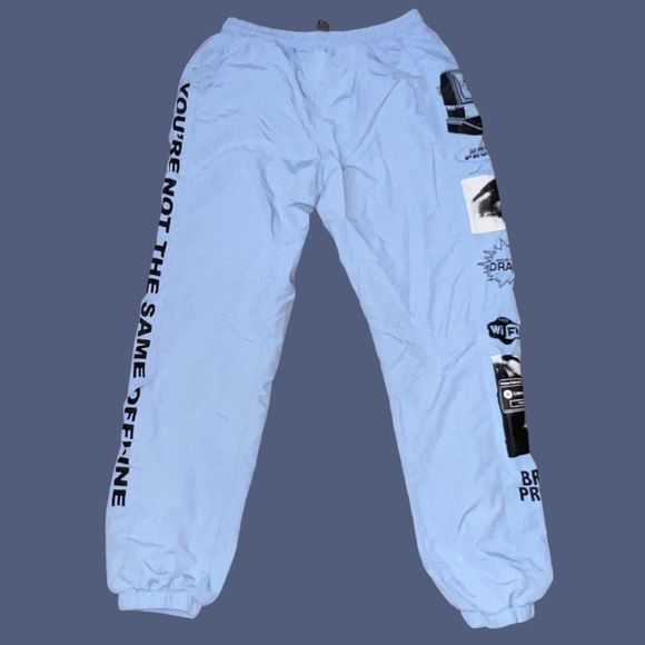 Broken Promises Nylon Jogger "You're Not The Same Offline" Pants Size Medium - Picture 1 of 5